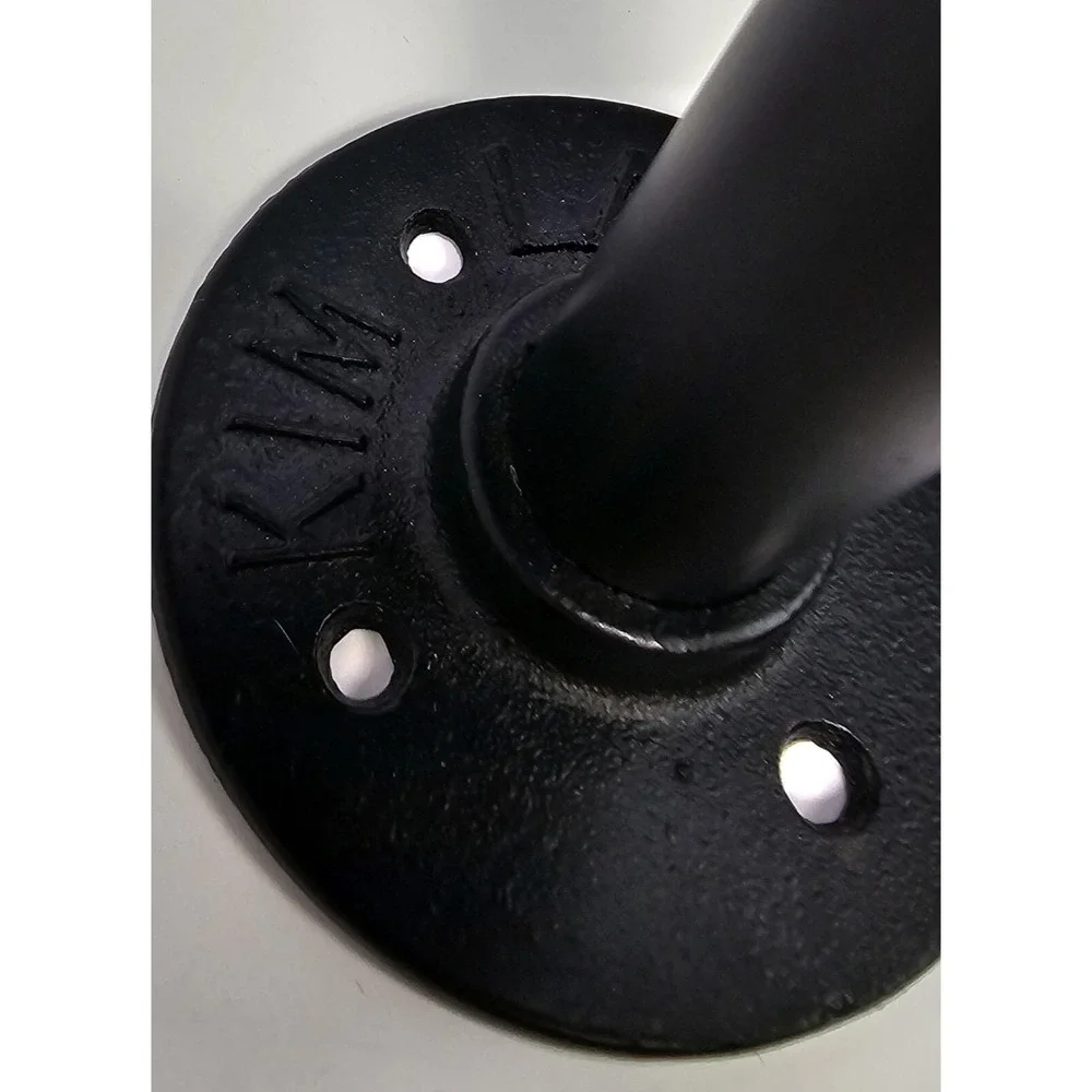 Black Pipe Shelf Bracket 7 Inch Industrial Metal Wall Mount